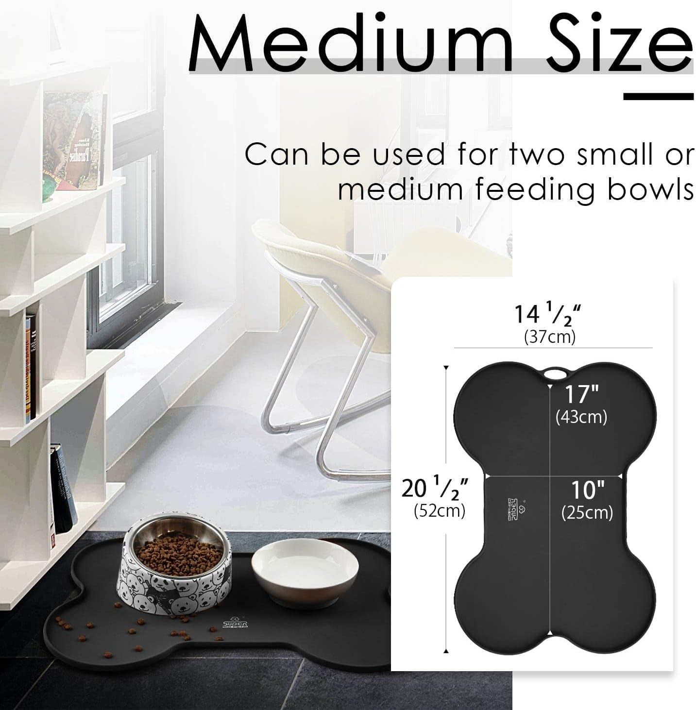 Waterproof Silicone Dog & Cat Feeding Mat – Non-Spill Bowl Placemat