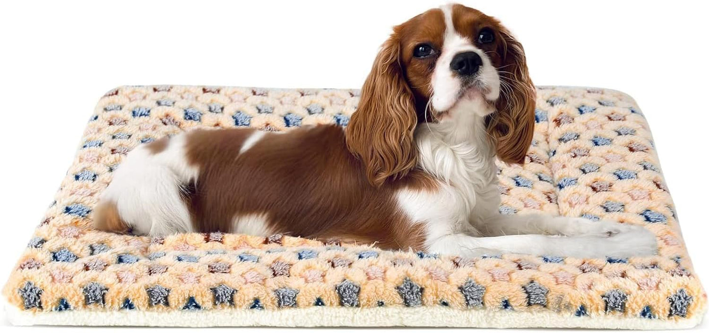 Washable Dog Crate Pad – Ultra-Soft Reversible Fleece Kennel Mat