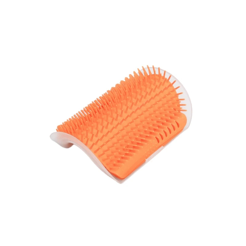 Self-Grooming Cat Scratcher & Massager – Removes Loose Fur While Your Cat Brushes Itself