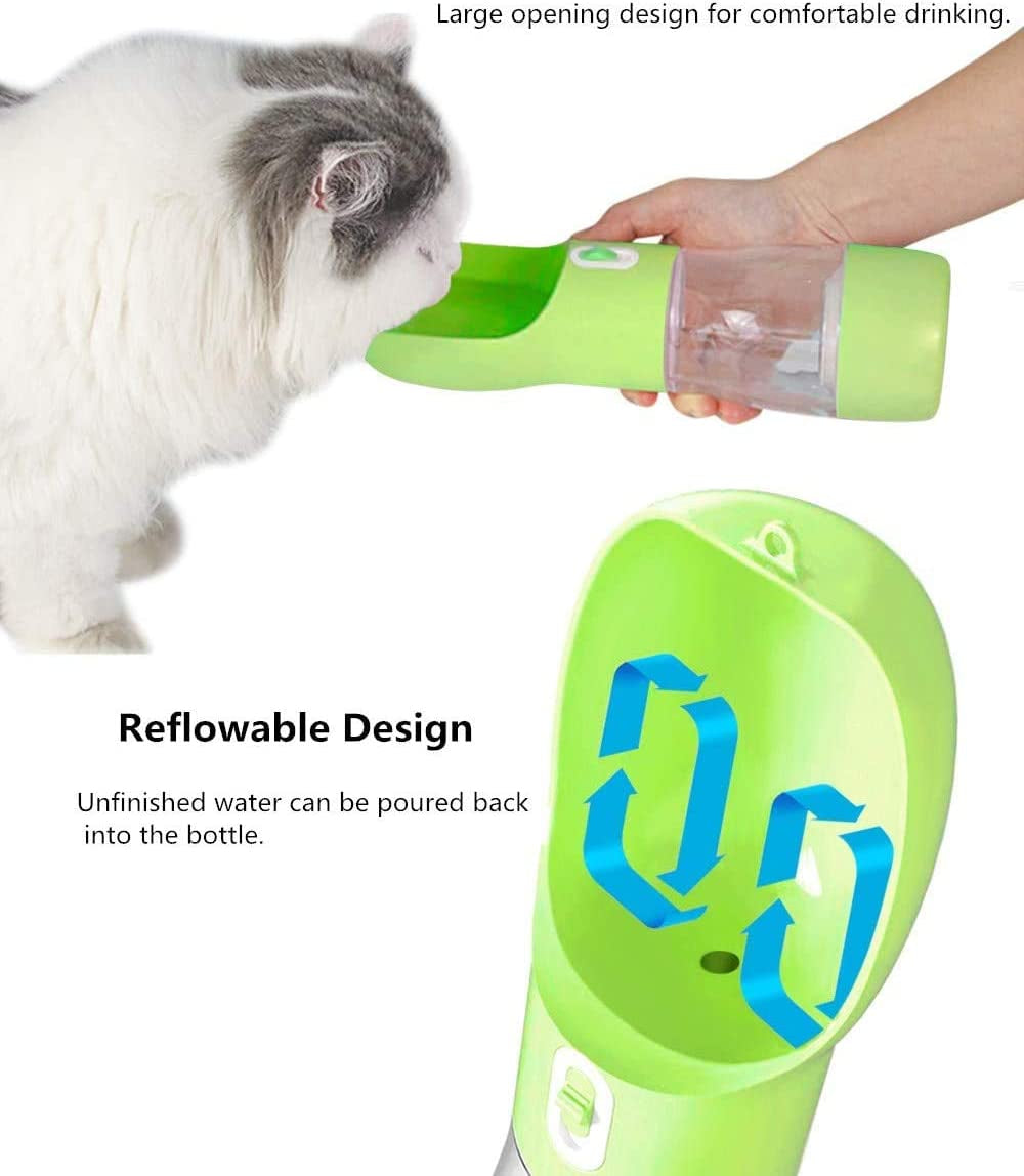 Leak-Proof Portable Dog Water Bottle – Travel Dispenser with Food Container