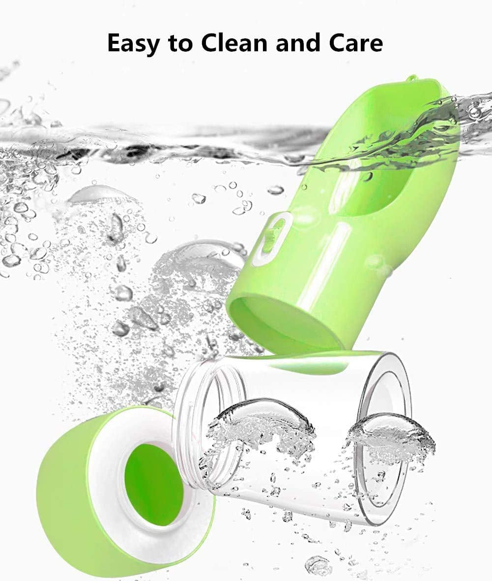 Leak-Proof Portable Dog Water Bottle – Travel Dispenser with Food Container