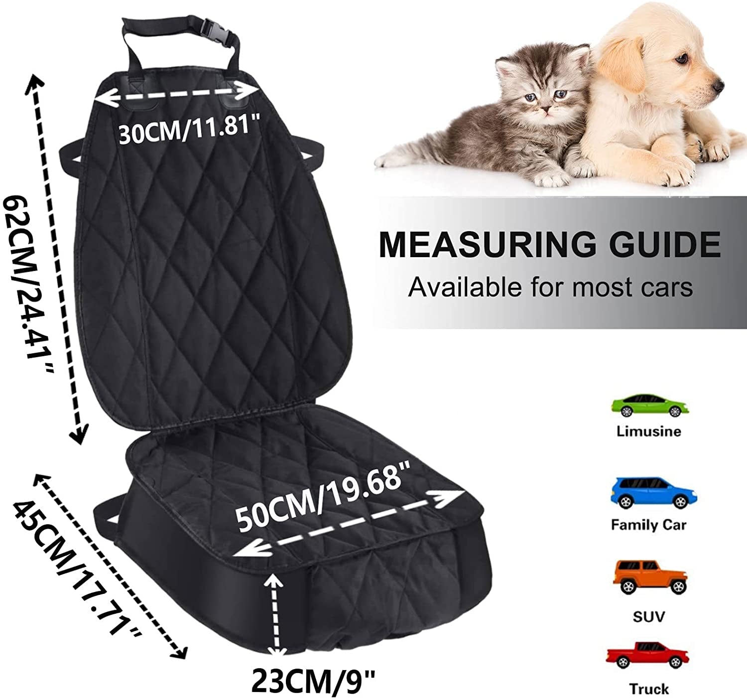 Waterproof Heavy-Duty Dog Car Seat Cover – 2 Pack