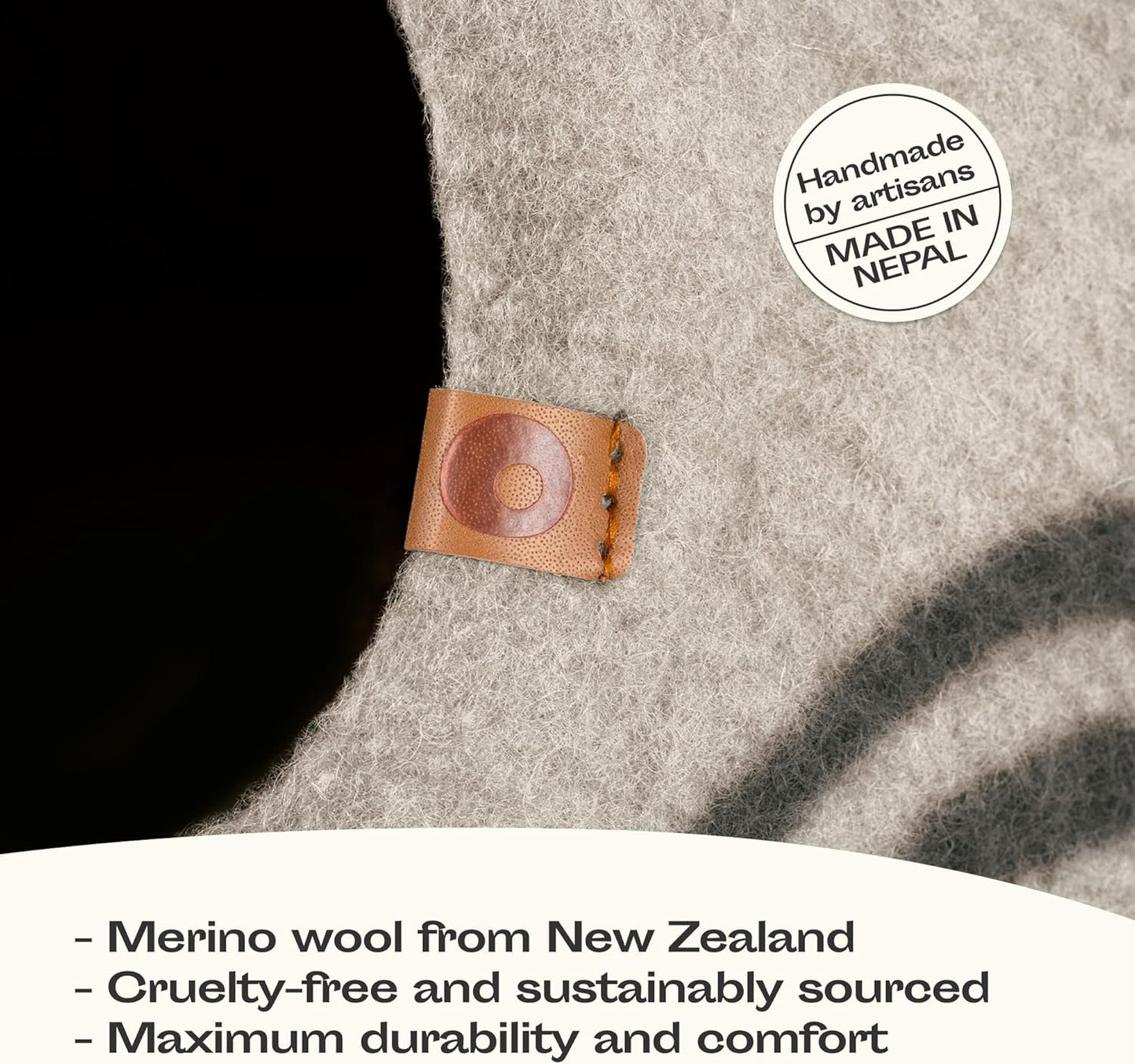 Premium Felt Cat Cave Bed – Handmade Wool Hideaway for Indoor Cats